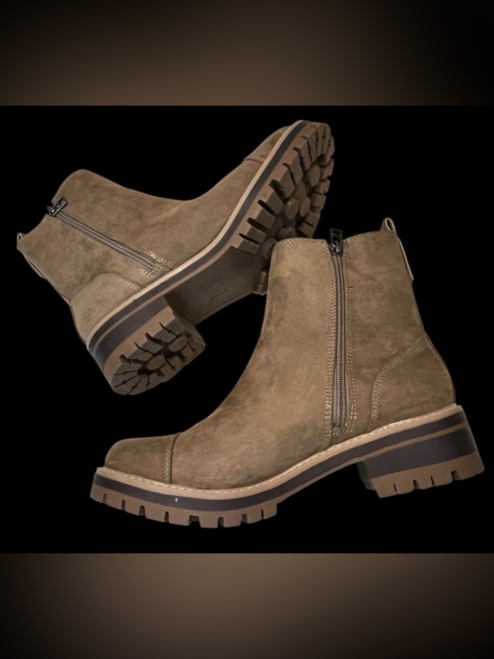 Time and Tru Taupe Slip-On Ankle Boot with Memory Foam - Picture 2 of 8